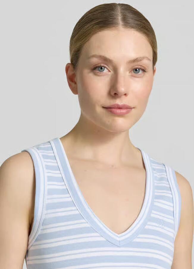MOS MOSH slim fit top met V-hals model 'Elle'