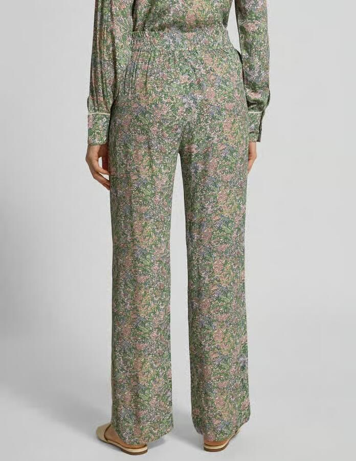 MOS MOSH Stoffen broek van viscose in all-over look model 'Bala'