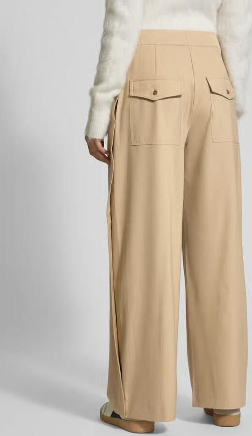MOS MOSH Stoffen broek van viscosemix met persplooien model 'Nila Roy'