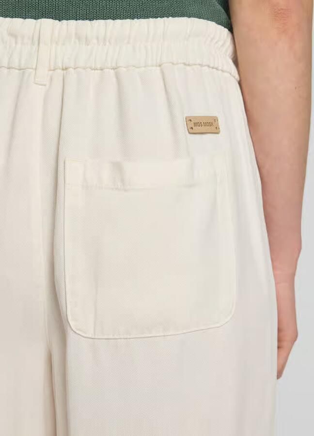 MOS MOSH Straight fit stoffen broek van puur lyocell model 'Maison'