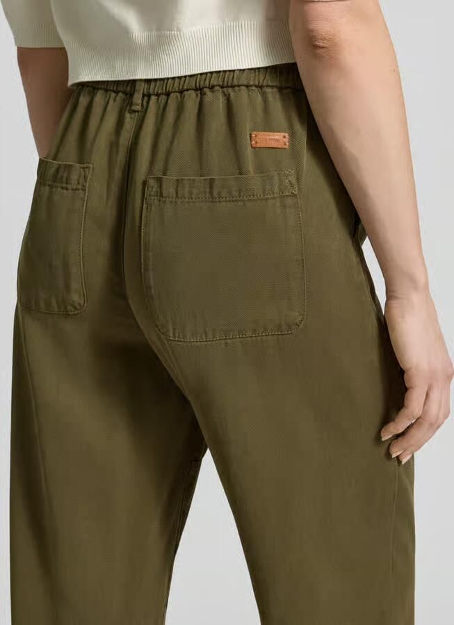 MOS MOSH Straight fit stoffen broek van puur lyocell model 'Maison'