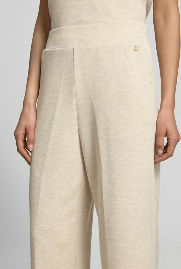 MOS MOSH Sweatpants van viscosemix met labeldetail model 'Namara'
