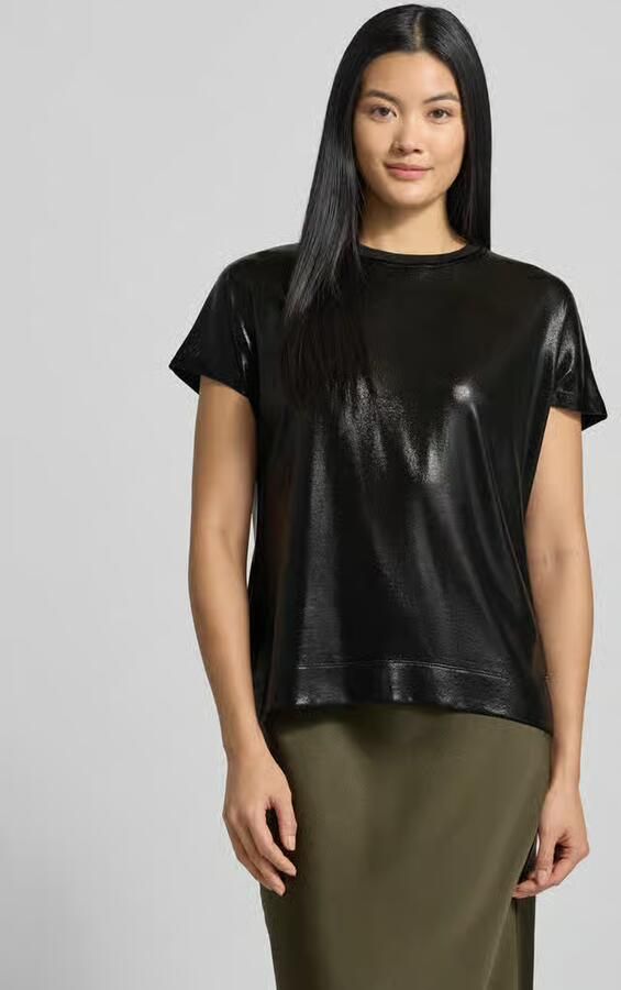 MOS MOSH Dames Tops & T-shirts Nivola O-neck Metallic Tee Zwart - Foto 2