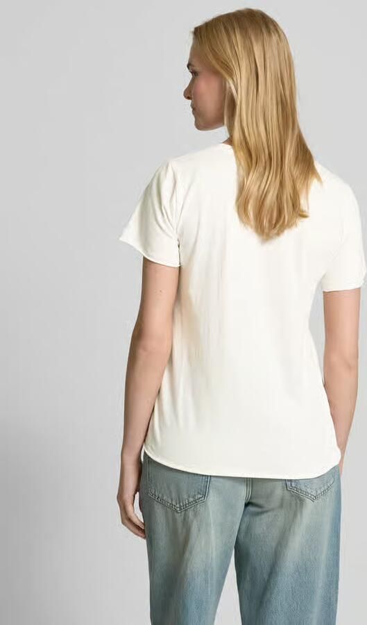 MOS MOSH T-shirt met geribde V-hals model 'Nadine' - Foto 5