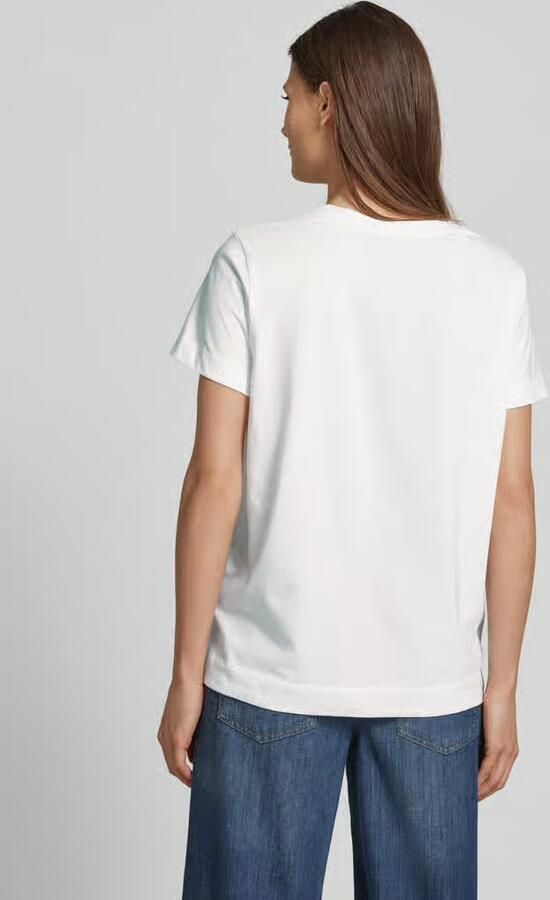 MOS MOSH T-shirt met labelprint model 'HALLIN'