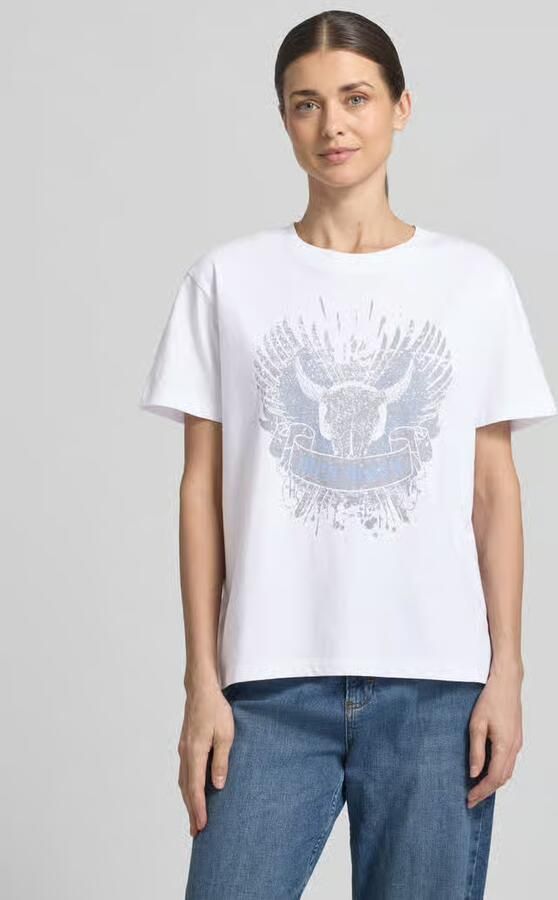 MOS MOSH t-shirt met overgesneden schouders model 'Washa' - Foto 4