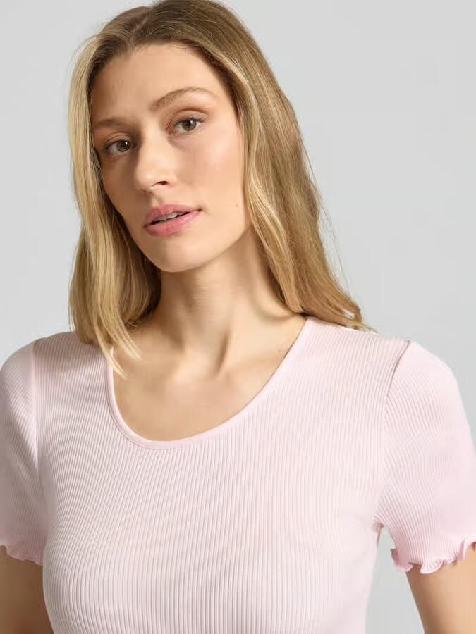 MOS MOSH T-shirt met Ribstructuur Model 'Elaine'