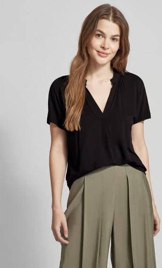 MOS MOSH Vrouwelijke Tee Top met V-Hals Black Dames - Foto 7
