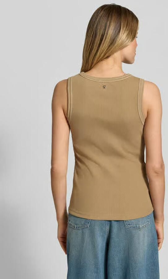 MOS MOSH Tanktop met logostitching model 'Ara' - Foto 3