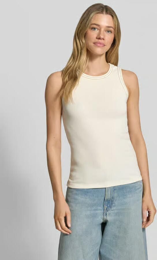 MOS MOSH Tanktop met logostitching model 'Ara' - Foto 2