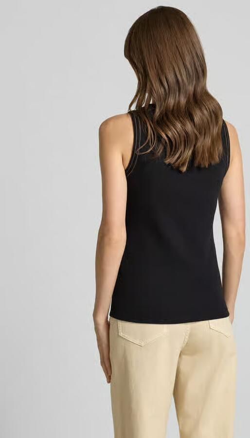 MOS MOSH Tanktop met logostitching model 'Ara'