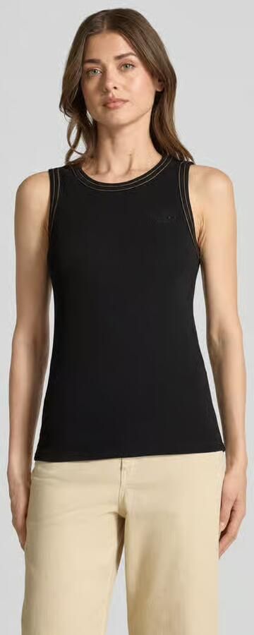 MOS MOSH Tanktop met logostitching model 'Ara' - Foto 4