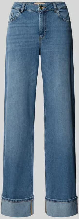 MOS MOSH Wide fit Jeans met vaste zoom Model 'Dara'
