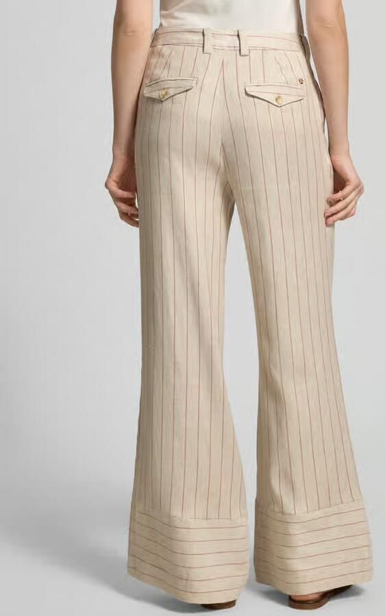 MOS MOSH wide leg broek van linnenmix met steekzakken - Foto 3