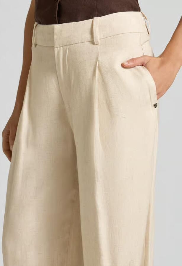 MOS MOSH Wide leg broek van viscosemix met biezen model 'MIssa Coleen' - Foto 7