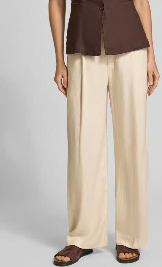 MOS MOSH Wide leg broek van viscosemix met biezen model 'MIssa Coleen' - Foto 9