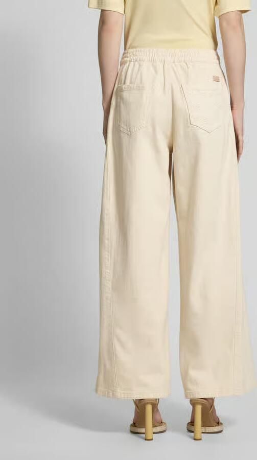 MOS MOSH Wide leg jeans met applicatie model 'Vincent Clay'
