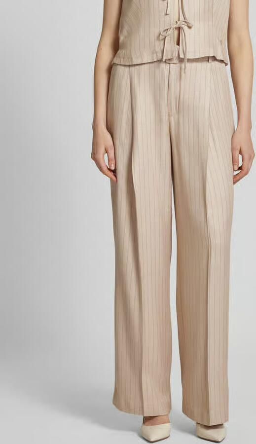 MOS MOSH Wide leg stoffen broek met riem model 'ISSA INAH' - Foto 3