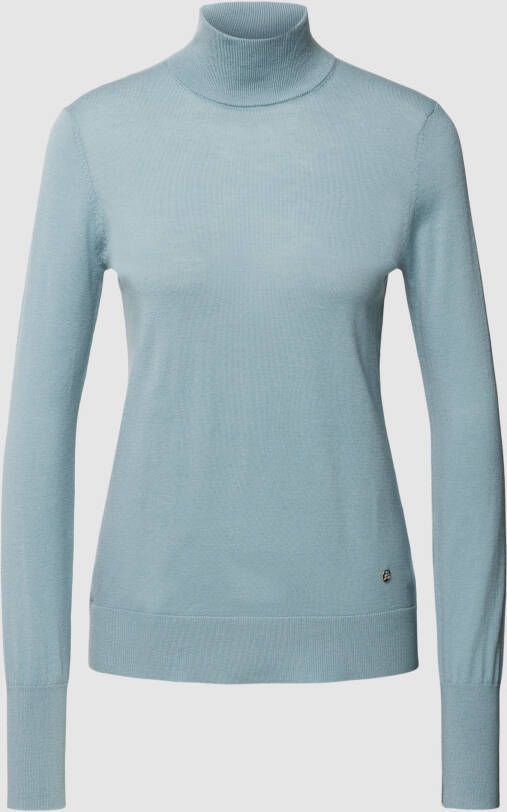 MOS MOSH Shirt met lange mouwen en labelapplicatie model 'Relena'