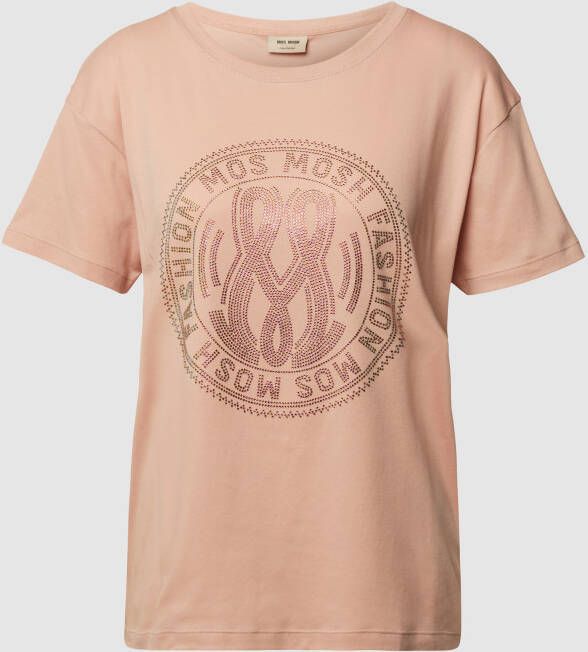 MOS MOSH T-shirt met strass-steentjes model 'Leah'