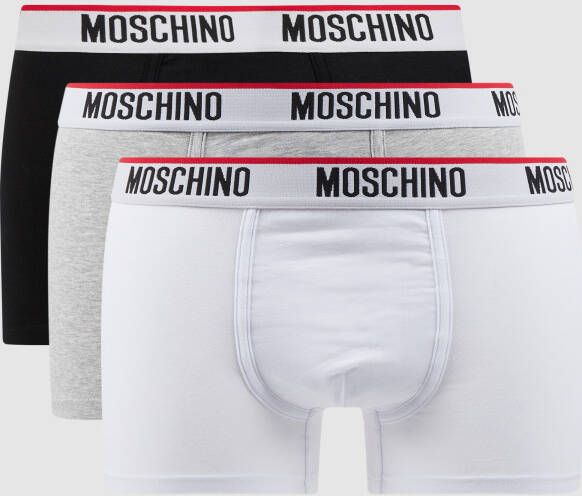 Moschino Swim + Underwear Boxershort met stretch in set van 3