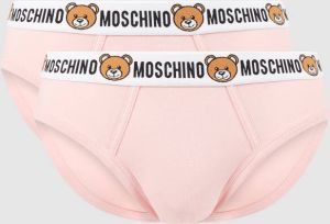 Moschino Swim + Underwear Slip met stretch in set van 2 stuks