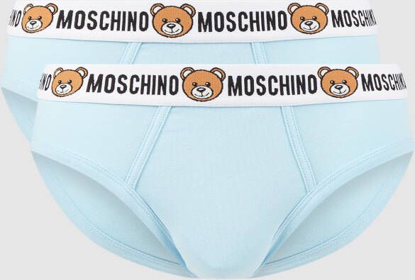 Moschino Swim + Underwear Slip met stretch in set van 2 stuks