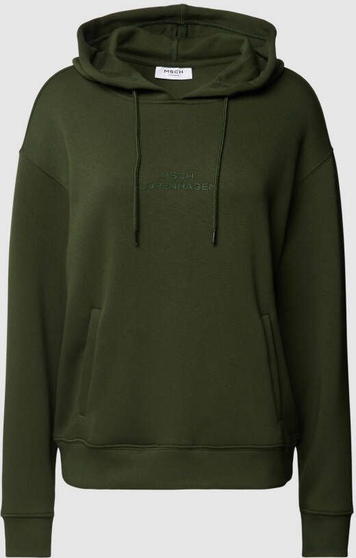 Moss copenhagen Hoodie met labeldetail