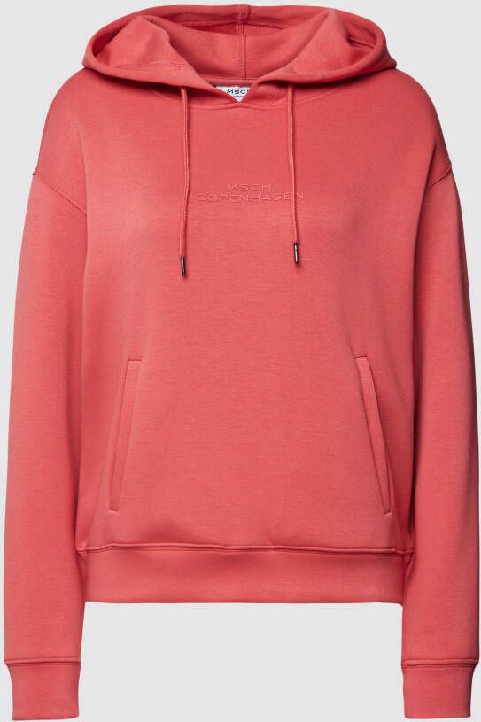 MSCH Copenhagen Hoodie met labelprint en kangoeroezak