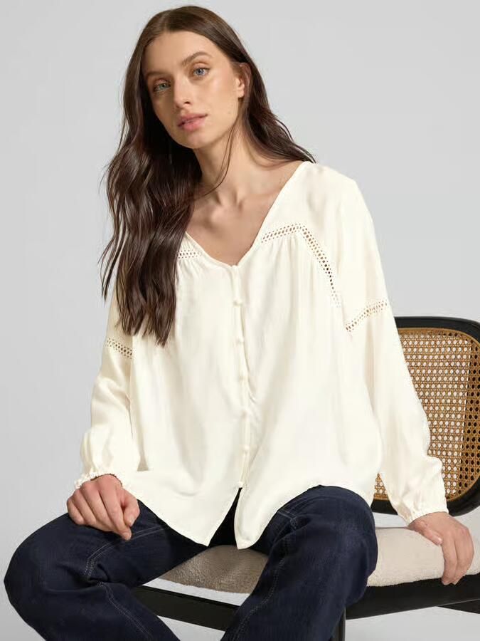 Moves Blouse met broderie anglaise model 'Lilyana'