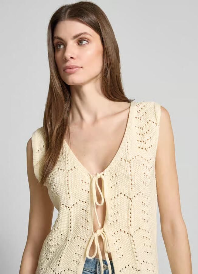 Moves Gilet met vetersluiting model 'Daphne'