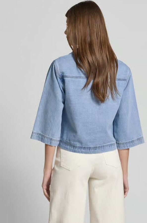 Moves Jeansblouse met klepzakken model 'Amarie'