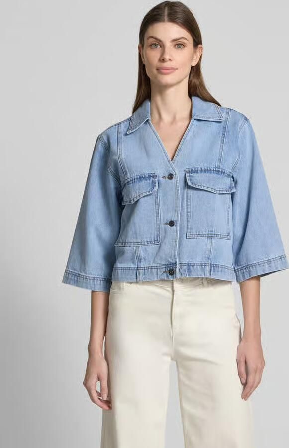 Moves Jeansblouse met klepzakken model 'Amarie' - Foto 3