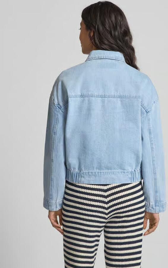 Moves Jeansjack met blinde knoopsluiting model 'Sikorie'