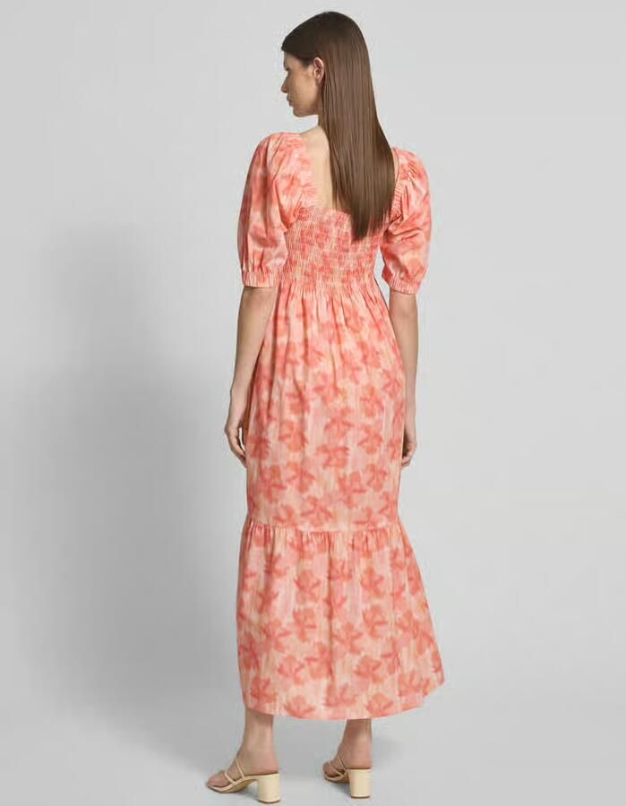 Moves Midi-jurk met vierkante hals model 'Aleah'