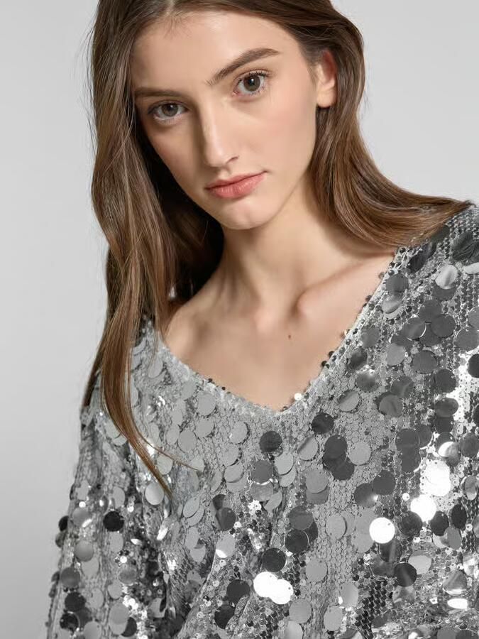 Moves Mini-jurk met pailletten model 'Idona'