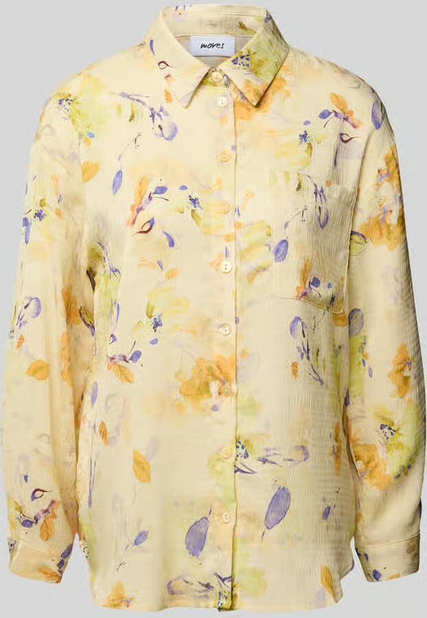 Moves Regular fit blouse met borstzak model 'Lenora' - Foto 2