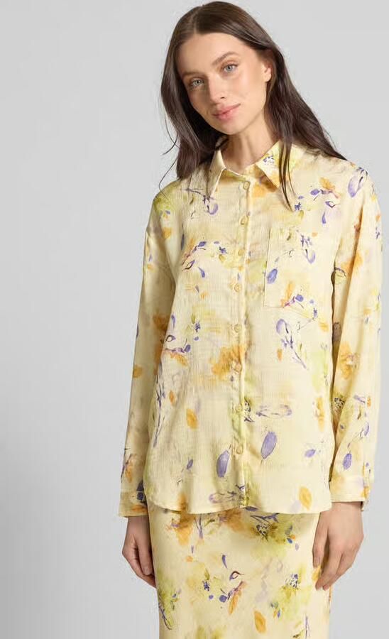 Moves Regular fit blouse met borstzak model 'Lenora' - Foto 4
