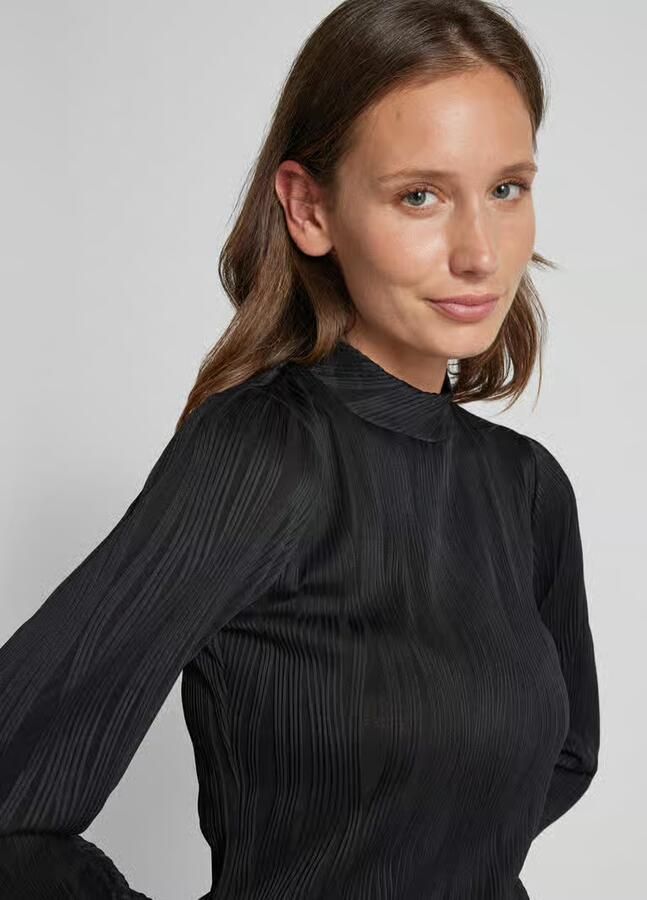 Moves Regular fit shirt met lange mouwen en structuurmotief model 'Fienne'