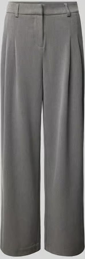 MSCH Copenhagen high waist wide leg pantalon MSCHHenrika van polyester grijs - Foto 6