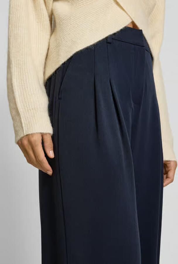 MSCH Copenhagen Baggy fit stoffen broek met plooien model 'Henrika'
