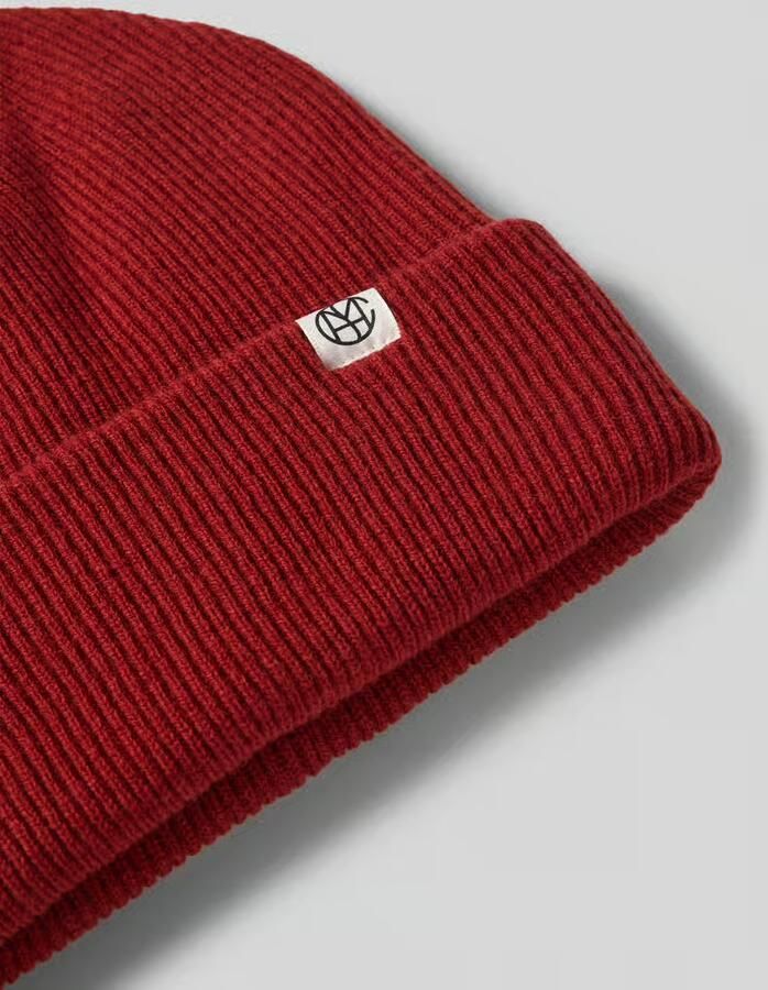 MSCH Copenhagen Beanie van wol met labelpatch