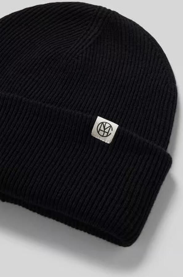 MSCH Copenhagen Beanie van wol met labelpatch