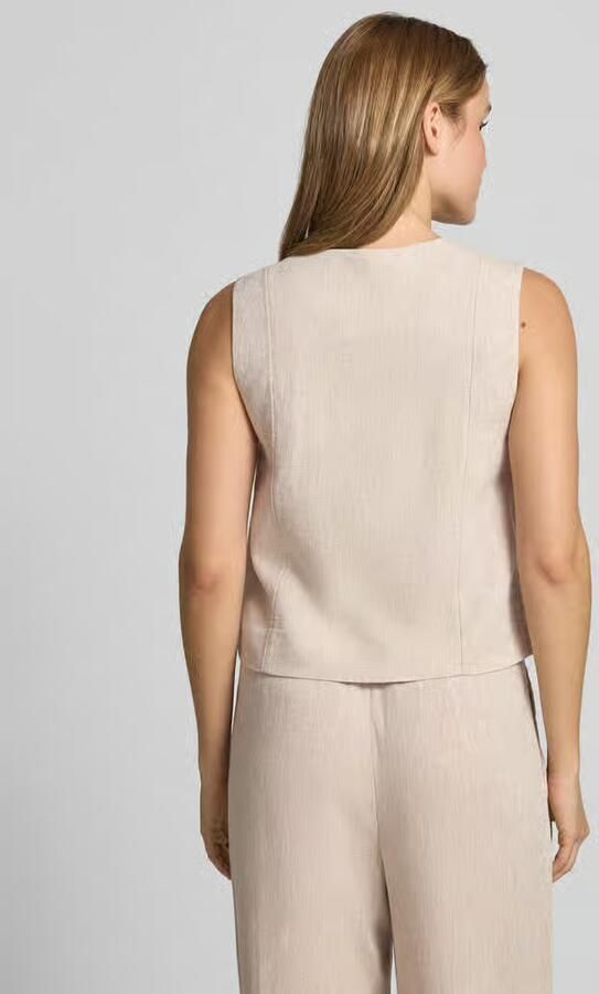 MSCH Copenhagen Bodywarmer van linnenmix met strookzakken model 'Viana Ginia' - Foto 7