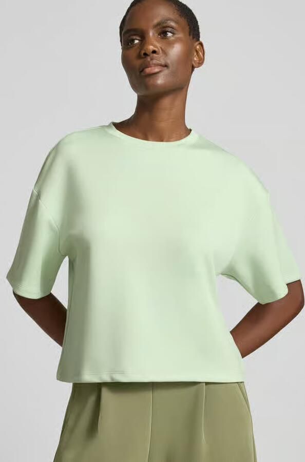 MSCH Copenhagen Boxy fit sweatshirt van viscosemix met 1 2-mouwen