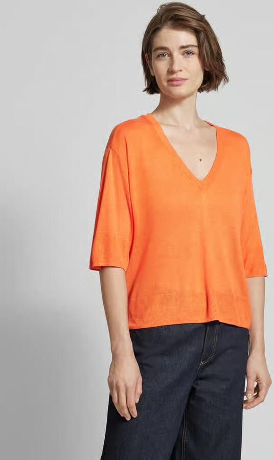 MSCH Copenhagen Gebreid shirt met V-hals model 'Kobra' - Foto 2