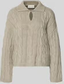 MSCH Copenhagen Gebreide pullover met kabelpatroon Model 'Pavana Peony'