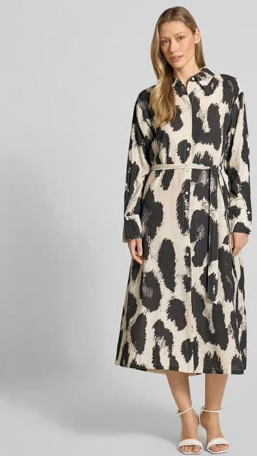 MSCH COPENHAGEN Dames Jurken Mschkaralie Jusia Shirt Dress Aop Beige - Foto 6