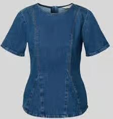 MSCH Copenhagen Jeansshirt met ronde hals model 'Turige Alena'