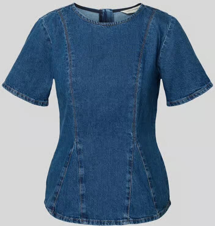 MSCH Copenhagen Jeansshirt met ronde hals model 'Turige Alena' - Foto 3